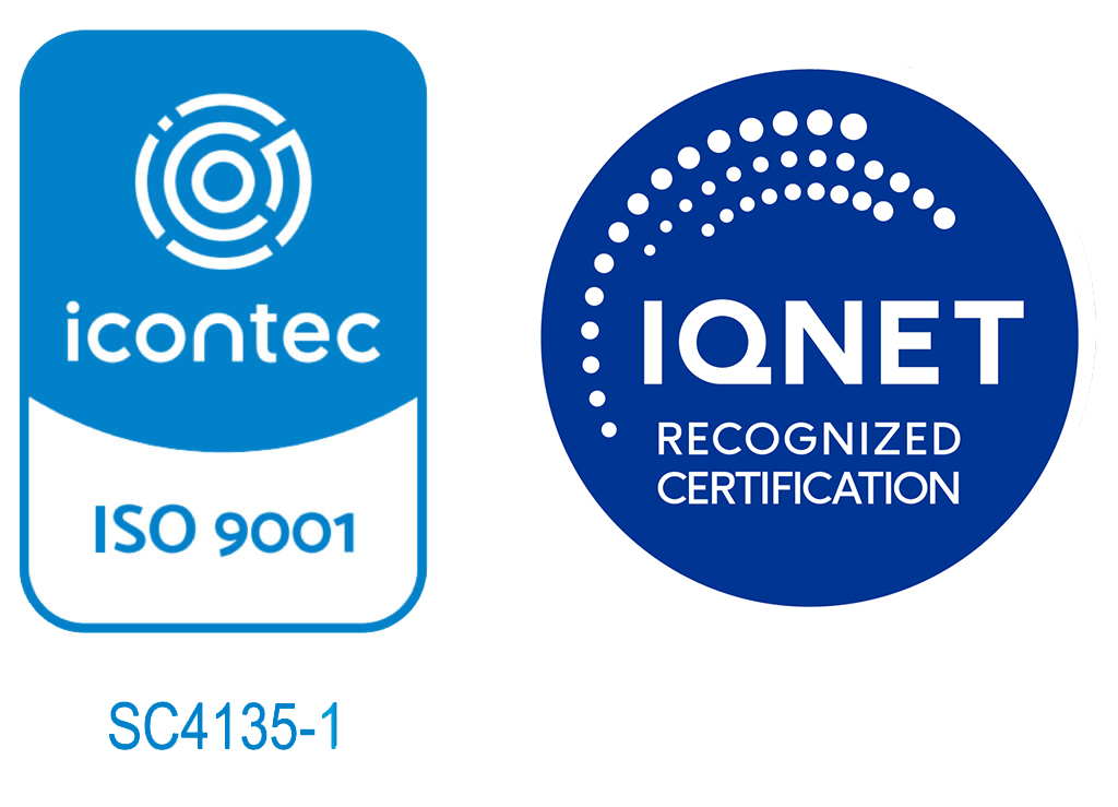 Certificación ISO 9001 ICONTEC e IQNET - SC4135-1